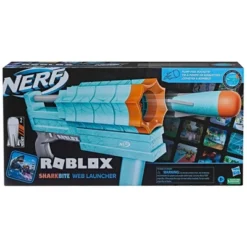 NERF Roblox Sharkbite: Web Launcher Rocker Nerf Blaster With 2 Roblox Nerf Rockets